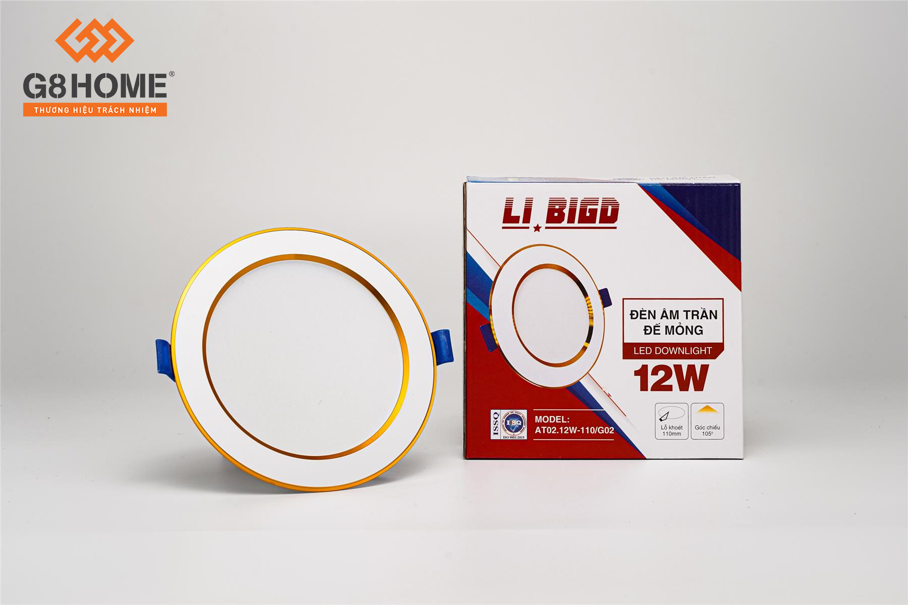 ĐÈN ÂM TRẦN ĐẾ MỎNG 12W ÁNH SÁNG ĐỔI MÀU (LI BIGD)