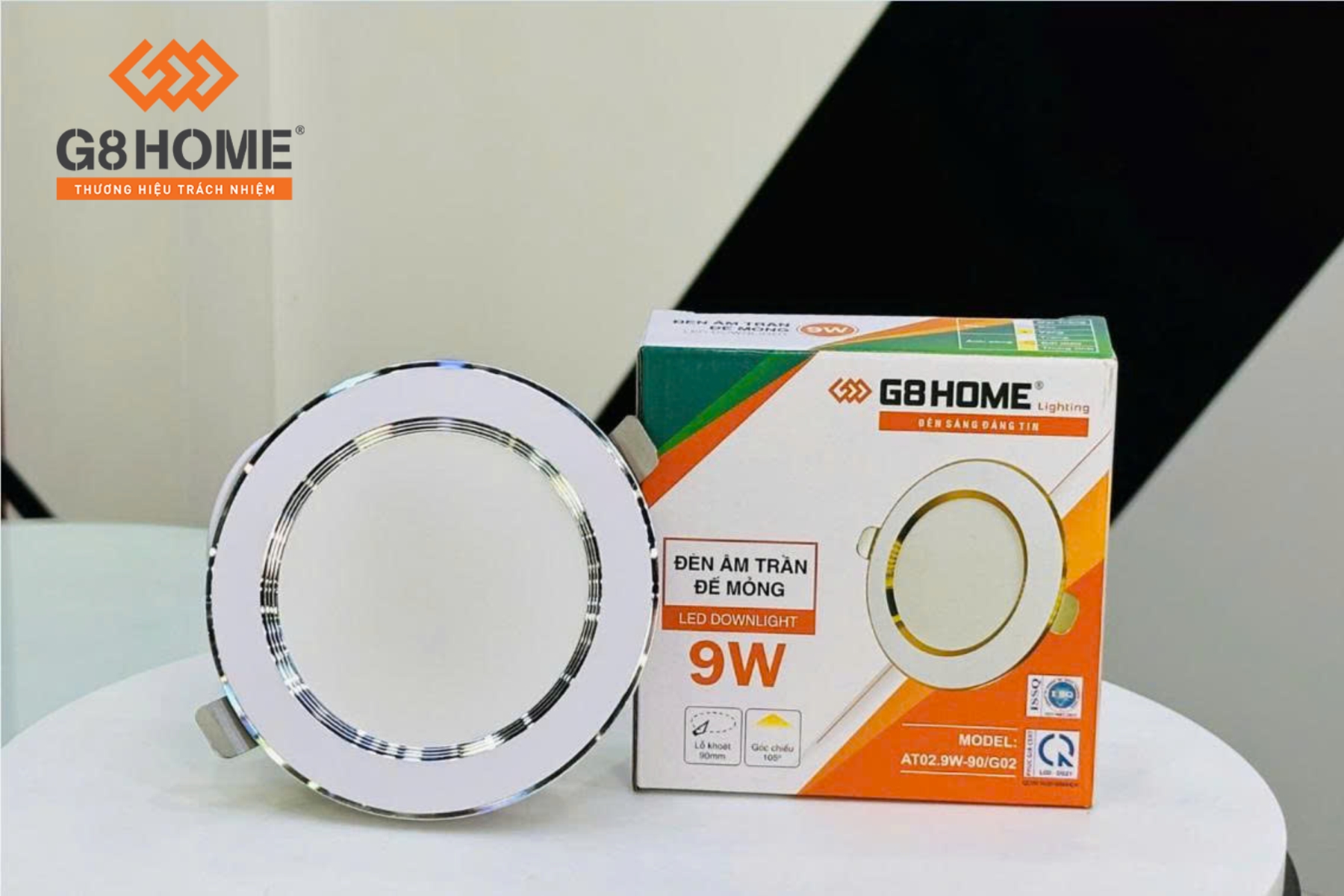 ĐÈN ÂM TRẦN ĐẾ MỎNG 9W ÁNH SÁNG ĐỔI MÀU